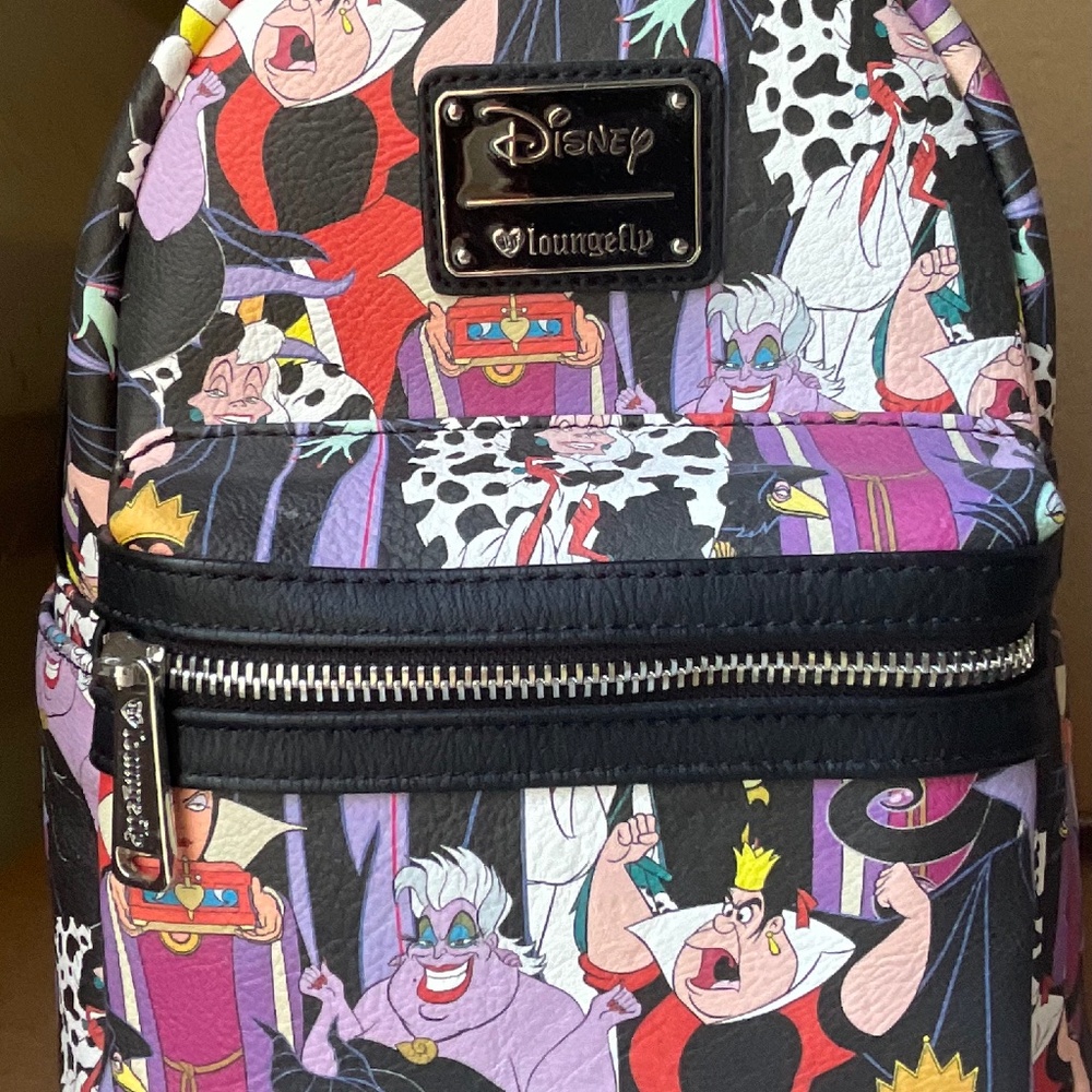 Disney rare heart AOP villains loungefly